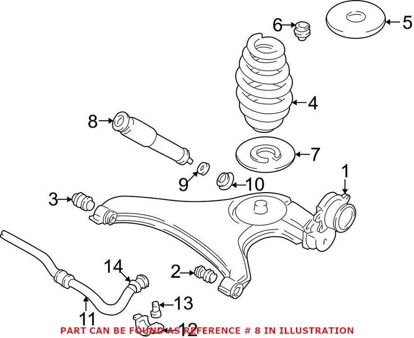 VW Shock Absorber - Rear 701513031P